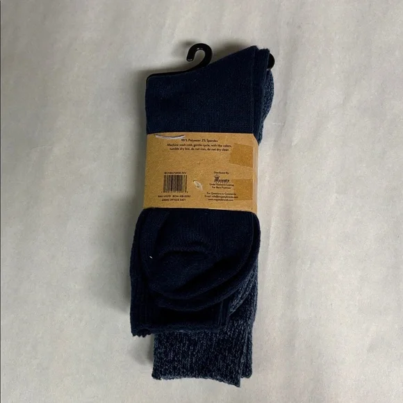 New Born Socks 2 Pair Men’s Blue Super Soft Boot Socks Casual Activewear Classic - Picture 4 of 13